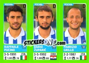 Sticker Raffaele Pucino / Dario Župaric / Fabrizio Grillo - Calciatori 2014-2015 - Panini