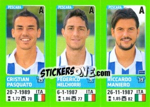 Figurina Cristian Pasquato / Federico Melchiorri / Riccardo Maniero - Calciatori 2014-2015 - Panini