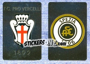 Sticker Scudetto Pro Vercelli - Scudetto Brescia - Calciatori 2014-2015 n. 658 - Panini