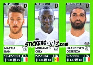 Sticker Mattia Bani / Mohamed Coly / Francesco Cosenza - Calciatori 2014-2015 n. 662 - Panini
