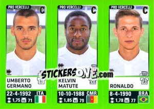 Sticker Umberto Germano / Kelvin Matute / Ronaldo - Calciatori 2014-2015 - Panini