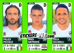 Sticker Felice Piccolo / Niko Datkovic / Luca Ceccarelli - Calciatori 2014-2015 n. 669 - Panini