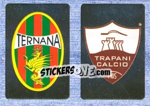 Sticker Scudetto Ternana - Scudetto Trapani - Calciatori 2014-2015 n. 674 - Panini