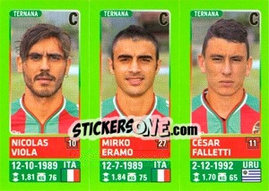 Sticker Nicolas Viola / Mirko Eramo / César Falletti - Calciatori 2014-2015 n. 680 - Panini