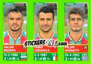 Cromo Valeri Bojinov / Fabio Ceravolo / Felipe Avenatti - Calciatori 2014-2015 - Panini