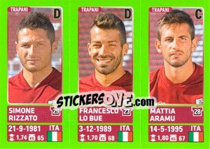 Sticker Simone Rizzato / Francesco Lo Bue / Mattia Aramu - Calciatori 2014-2015 - Panini