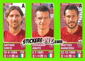 Sticker Antimo Iunco / Giovanni Abate / Matteo Mancosu - Calciatori 2014-2015 - Panini