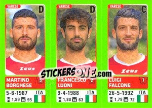 Sticker Martino Borghese / Francesco Luoni / Luigi Falcone - Calciatori 2014-2015 - Panini