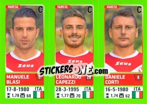Sticker Manuele Blasi / Leonardo Capezzi / Daniele Corti - Calciatori 2014-2015 n. 696 - Panini