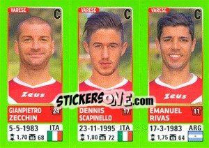 Sticker Gianpietro Zecchin / Dennis Scapinello / Emanuel Rivas - Calciatori 2014-2015 n. 697 - Panini