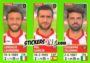 Sticker Lorenzo Laverone / Pol García / Giuseppe Figliomeni - Calciatori 2014-2015 n. 702 - Panini