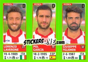 Sticker Lorenzo Laverone / Pol García / Giuseppe Figliomeni - Calciatori 2014-2015 - Panini