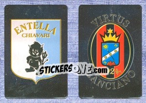 Sticker Scudetto Virtus Entella - Scudetto Virtus Lanciano - Calciatori 2014-2015 - Panini