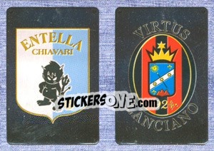 Cromo Scudetto Virtus Entella - Scudetto Virtus Lanciano - Calciatori 2014-2015 - Panini