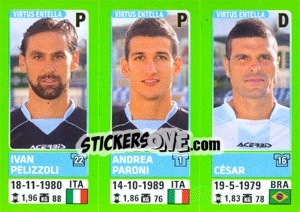 Sticker Ivan Pelizzoli / Andrea Paroni / César - Calciatori 2014-2015 n. 709 - Panini