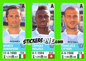 Figurina Marco Sansovini / Cephas Malele / Gianluca Litteri - Calciatori 2014-2015 - Panini