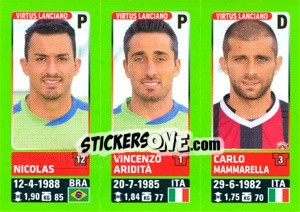 Cromo Nicolas / Vincenzo Aridità / Carlo Mammarella - Calciatori 2014-2015 - Panini