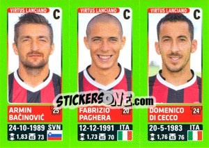 Cromo Armin Bacinovic / Fabrizio Paghera / Domenico Di Cecco - Calciatori 2014-2015 - Panini