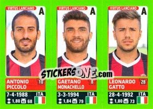 Cromo Antonio Piccolo / Gaetano Monachello / Leonardo Gatto - Calciatori 2014-2015 - Panini