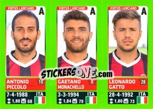 Figurina Antonio Piccolo / Gaetano Monachello / Leonardo Gatto - Calciatori 2014-2015 - Panini