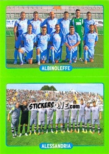 Figurina Squadra : AlbinoLeffe - Alessandria - Calciatori 2014-2015 - Panini