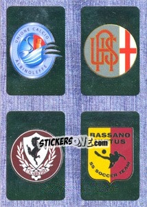 Sticker Scudetto : AlbinoLeffe - Alessandria - Arezzo - Bassano - Calciatori 2014-2015 - Panini