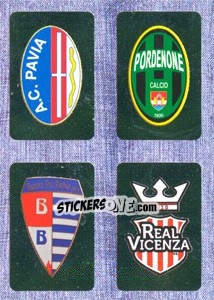 Cromo Scudetto : Pavia - Pordenone - Pro Patria - Real Vicenza - Calciatori 2014-2015 - Panini