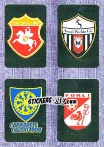 Cromo Scudetto : Ancona - Ascoli - Carrerese - Forlì - Calciatori 2014-2015 - Panini