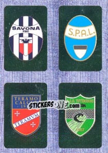 Figurina Scudetto : Savona - Spal - Teramo - Tuttocuoio