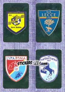 Sticker Scudetto : Juve Stabia - Lecce - Lupa Roma - Martina Franca