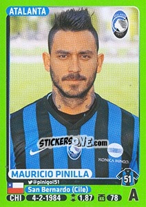 Cromo Mauricio Pinilla (Atalanta) - Calciatori 2014-2015 - Panini