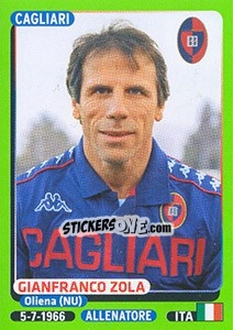 Figurina Gianfranco Zola (all.) (Cagliari) - Calciatori 2014-2015 - Panini