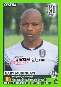 Sticker Gaby Mudingayi (Cesena) - Calciatori 2014-2015 - Panini