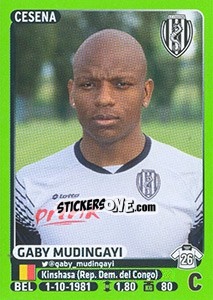 Sticker Gaby Mudingayi (Cesena) - Calciatori 2014-2015 n. A7 - Panini