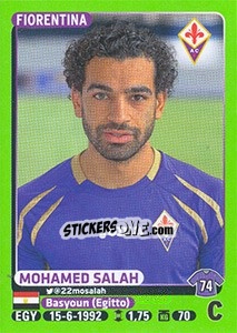 Figurina Mohamed Salah (Fiorentina) - Calciatori 2014-2015 - Panini