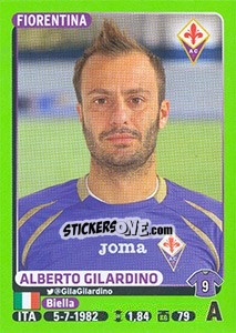 Sticker Alberto Gilardino (Fiorentina) - Calciatori 2014-2015 n. A12 - Panini