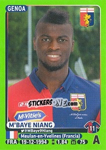 Sticker M'Baye Niang (Genoa) - Calciatori 2014-2015 n. A14 - Panini