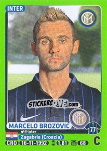 Sticker Marcelo Brozovic (Inter) - Calciatori 2014-2015 n. A18 - Panini