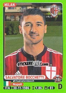 Sticker Salvatore Bocchetti (Milan) - Calciatori 2014-2015 n. A25 - Panini