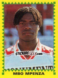 Sticker Mbo Mpenza (Les Numeros Deux) - Football Belgium 1997-1998 - Panini