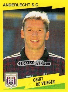 Sticker Geert De Vlieger - Football Belgium 1997-1998 - Panini