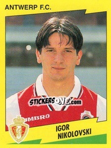 Sticker Igor Nikolovski - Football Belgium 1997-1998 - Panini