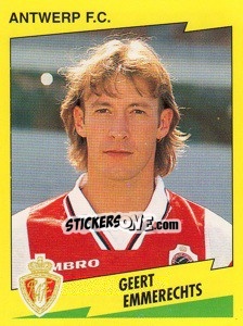 Sticker Geert Emmerechts - Football Belgium 1997-1998 - Panini