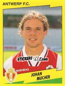 Sticker Johan Mucher - Football Belgium 1997-1998 - Panini