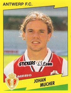 Sticker Johan Mucher - Football Belgium 1997-1998 n. 55 - Panini