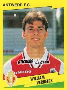 Sticker William Verbeeck - Football Belgium 1997-1998 - Panini