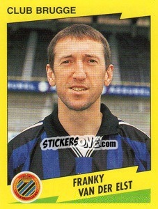 Sticker Franky Van Der Elst - Football Belgium 1997-1998 - Panini