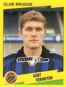 Figurina Gert Verheyen - Football Belgium 1997-1998 - Panini