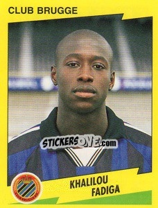 Figurina Khalilou Fadiga - Football Belgium 1997-1998 n. 100 - Panini