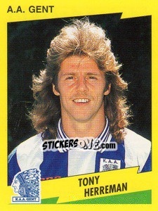 Sticker Tony Herreman - Football Belgium 1997-1998 - Panini